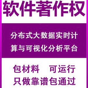 分布式大数据实时计算与可视化分析平台